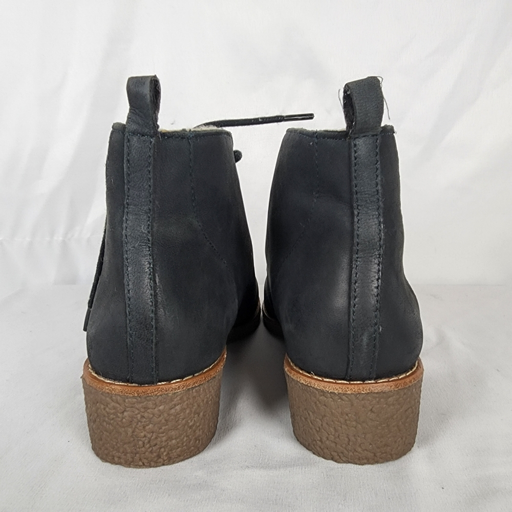 NEW Rebecca Minkoff Persys Shearling Lace-Up Boot Women's 6 Petrol Green Black - Picture 9 of 12